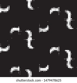 Spotted black and white grunge vector line background. Abstract halftone illustration background. Grunge grid polka dot background pattern
