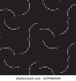 Spotted black and white grunge vector line background. Abstract halftone illustration background. Grunge grid polka dot background pattern
