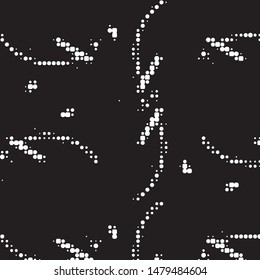 Spotted black and white grunge vector line background. Abstract halftone illustration background. Grunge grid polka dot background pattern