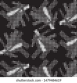 Spotted black and white grunge vector line background. Abstract halftone illustration background. Grunge grid polka dot background pattern