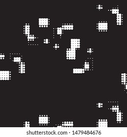 Spotted black and white grunge vector line background. Abstract halftone illustration background. Grunge grid polka dot background pattern