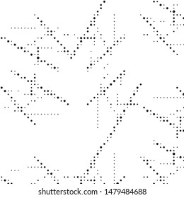 Spotted black and white grunge vector line background. Abstract halftone illustration background. Grunge grid polka dot background pattern