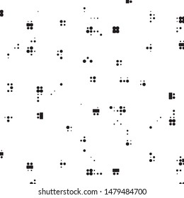 Spotted black and white grunge vector line background. Abstract halftone illustration background. Grunge grid polka dot background pattern