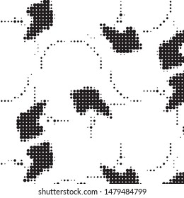 Spotted black and white grunge vector line background. Abstract halftone illustration background. Grunge grid polka dot background pattern