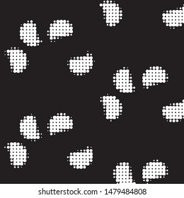 Spotted black and white grunge vector line background. Abstract halftone illustration background. Grunge grid polka dot background pattern
