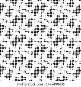 Spotted black and white grunge vector line background. Abstract halftone illustration background. Grunge grid polka dot background pattern