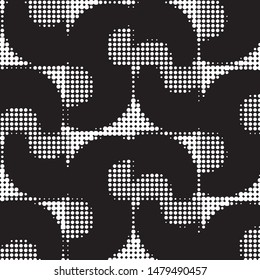 Spotted black and white grunge vector line background. Abstract halftone illustration background. Grunge grid polka dot background pattern