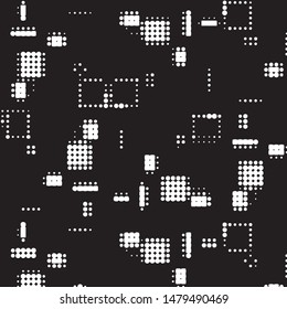 Spotted black and white grunge vector line background. Abstract halftone illustration background. Grunge grid polka dot background pattern