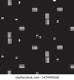 Spotted black and white grunge vector line background. Abstract halftone illustration background. Grunge grid polka dot background pattern