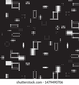 Spotted black and white grunge vector line background. Abstract halftone illustration background. Grunge grid polka dot background pattern