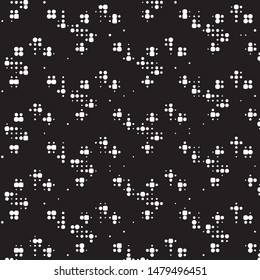 Spotted black and white grunge vector line background. Abstract halftone illustration background. Grunge grid polka dot background pattern