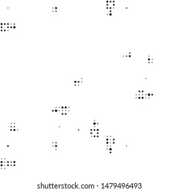 Spotted black and white grunge vector line background. Abstract halftone illustration background. Grunge grid polka dot background pattern