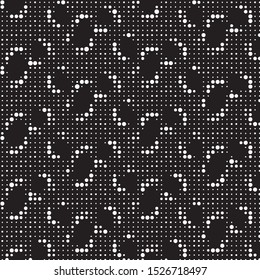Spotted black and white grunge vector line background. Abstract halftone illustration background. Grunge grid polka dot background pattern