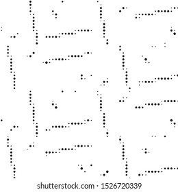 Spotted black and white grunge vector line background. Abstract halftone illustration background. Grunge grid polka dot background pattern