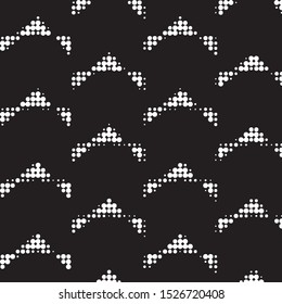 Spotted black and white grunge vector line background. Abstract halftone illustration background. Grunge grid polka dot background pattern