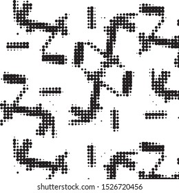 Spotted black and white grunge vector line background. Abstract halftone illustration background. Grunge grid polka dot background pattern