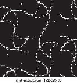 Spotted black and white grunge vector line background. Abstract halftone illustration background. Grunge grid polka dot background pattern