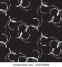 Spotted black and white grunge vector line background. Abstract halftone illustration background. Grunge grid polka dot background pattern