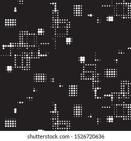Spotted black and white grunge vector line background. Abstract halftone illustration background. Grunge grid polka dot background pattern