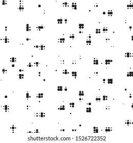 Spotted black and white grunge vector line background. Abstract halftone illustration background. Grunge grid polka dot background pattern
