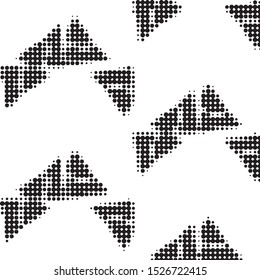 Spotted black and white grunge vector line background. Abstract halftone illustration background. Grunge grid polka dot background pattern
