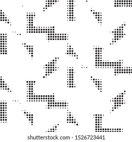 Spotted black and white grunge vector line background. Abstract halftone illustration background. Grunge grid polka dot background pattern