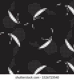 Spotted black and white grunge vector line background. Abstract halftone illustration background. Grunge grid polka dot background pattern