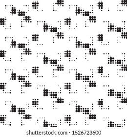 Spotted black and white grunge vector line background. Abstract halftone illustration background. Grunge grid polka dot background pattern