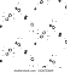 Spotted black and white grunge vector line background. Abstract halftone illustration background. Grunge grid polka dot background pattern