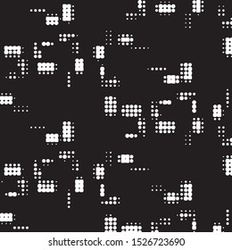 Spotted black and white grunge vector line background. Abstract halftone illustration background. Grunge grid polka dot background pattern