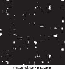Spotted black and white grunge vector line background. Abstract halftone illustration background. Grunge grid polka dot background pattern