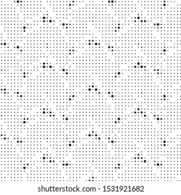 Spotted black and white grunge vector line background. Abstract halftone illustration background. Grunge grid polka dot background pattern