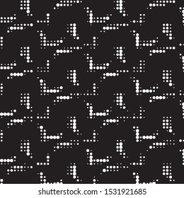 Spotted black and white grunge vector line background. Abstract halftone illustration background. Grunge grid polka dot background pattern