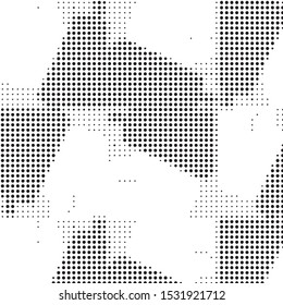 Spotted black and white grunge vector line background. Abstract halftone illustration background. Grunge grid polka dot background pattern