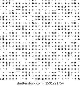 Spotted black and white grunge vector line background. Abstract halftone illustration background. Grunge grid polka dot background pattern