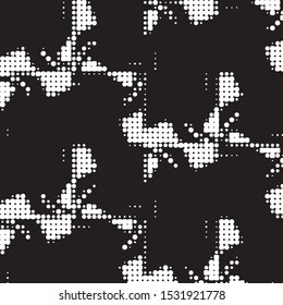 Spotted black and white grunge vector line background. Abstract halftone illustration background. Grunge grid polka dot background pattern