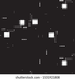 Spotted black and white grunge vector line background. Abstract halftone illustration background. Grunge grid polka dot background pattern