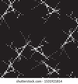 Spotted black and white grunge vector line background. Abstract halftone illustration background. Grunge grid polka dot background pattern