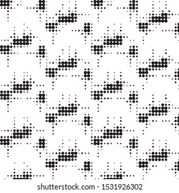 Spotted black and white grunge vector line background. Abstract halftone illustration background. Grunge grid polka dot background pattern