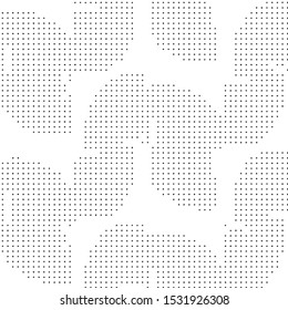 Spotted black and white grunge vector line background. Abstract halftone illustration background. Grunge grid polka dot background pattern