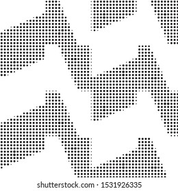 Spotted black and white grunge vector line background. Abstract halftone illustration background. Grunge grid polka dot background pattern