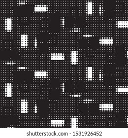 Spotted black and white grunge vector line background. Abstract halftone illustration background. Grunge grid polka dot background pattern