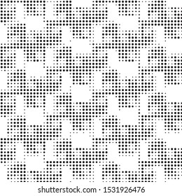 Spotted black and white grunge vector line background. Abstract halftone illustration background. Grunge grid polka dot background pattern
