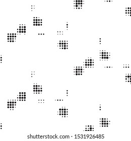 Spotted black and white grunge vector line background. Abstract halftone illustration background. Grunge grid polka dot background pattern