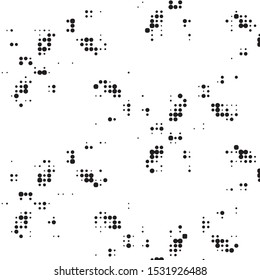 Spotted black and white grunge vector line background. Abstract halftone illustration background. Grunge grid polka dot background pattern