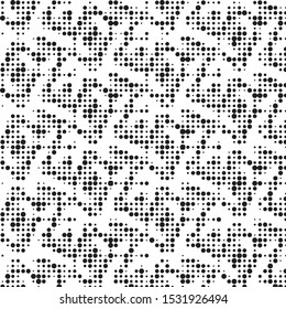 Spotted black and white grunge vector line background. Abstract halftone illustration background. Grunge grid polka dot background pattern