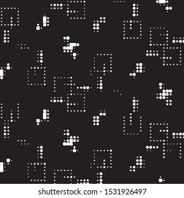 Spotted black and white grunge vector line background. Abstract halftone illustration background. Grunge grid polka dot background pattern