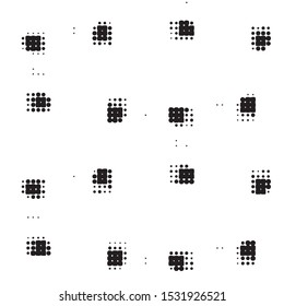 Spotted black and white grunge vector line background. Abstract halftone illustration background. Grunge grid polka dot background pattern