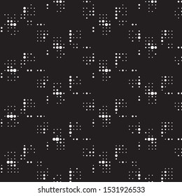 Spotted black and white grunge vector line background. Abstract halftone illustration background. Grunge grid polka dot background pattern