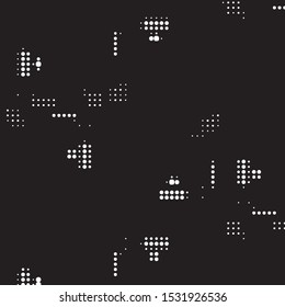Spotted black and white grunge vector line background. Abstract halftone illustration background. Grunge grid polka dot background pattern